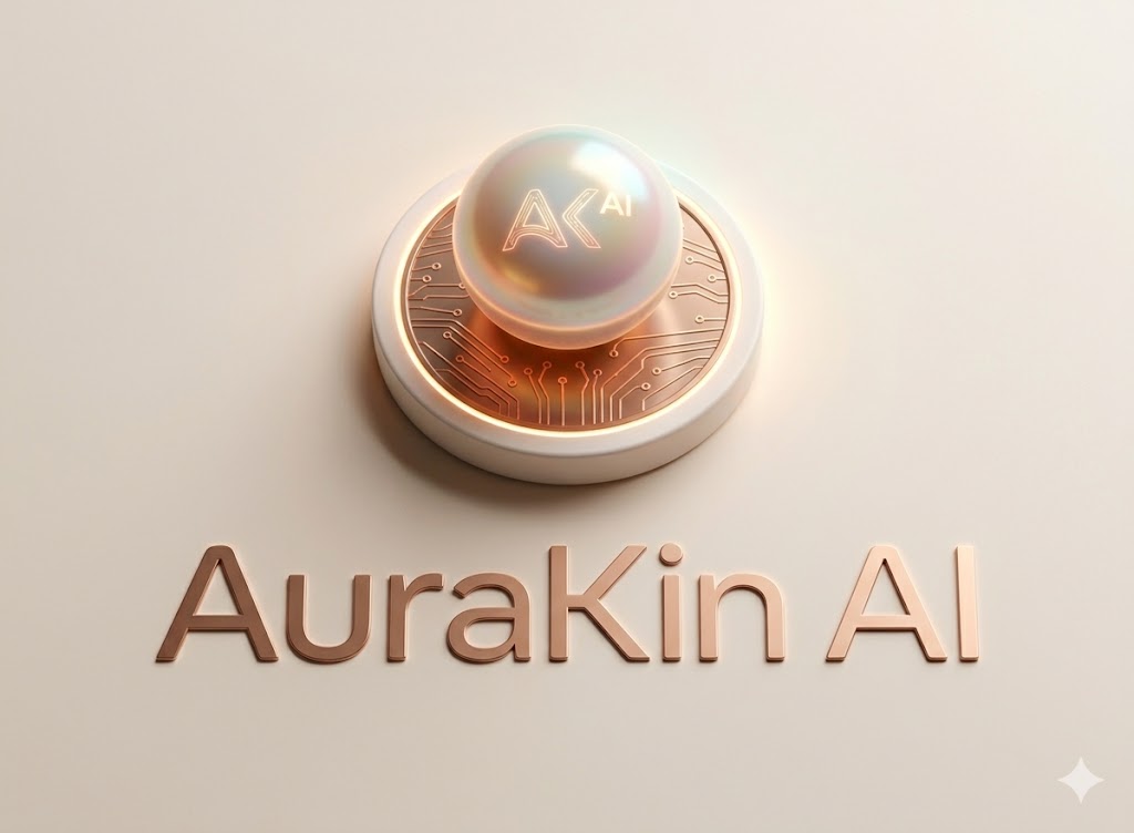 AuraKin AI brand logo with name